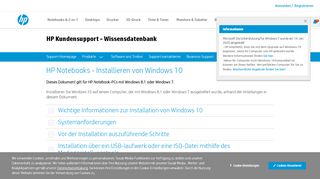 
                            12. HP Notebooks - Installieren von Windows 10 | HP® Kundensupport