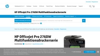 
                            2. HP Officejet Pro 276DW Multifunktionsdruckerserie - HP Support