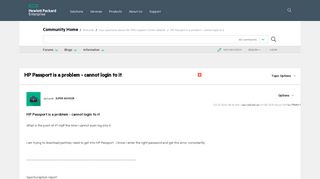 
                            7. HP Passport is a problem - cannot login to it - Hewlett Packard ...