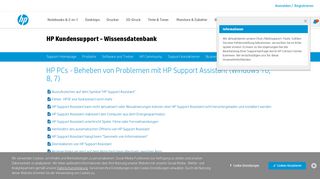 
                            6. HP PCs - Beheben von Problemen mit HP Support Assistant ...