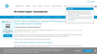 
                            13. HP PCs - Error in Windows 7: The User Profile Service failed the ...