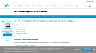 
                            6. HP PCs - Keyboard Shortcuts, Hotkeys, and Special Keys (Windows ...