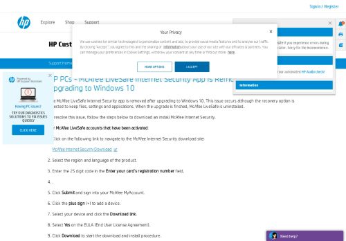 
                            10. HP PCs - McAfee LiveSafe Internet Security App Is ...