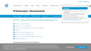 
                            1. HP PCs - Neues HP Connected Music (Windows 8.1) | HP ...