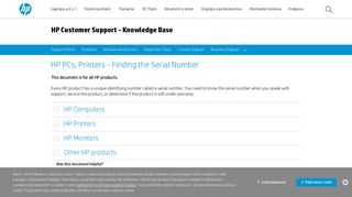 
                            5. HP PCs, Printers - Finding the Serial Number | HP® Customer Support