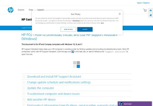 
                            4. HP PCs - Using HP Support Assistant (Windows) | HP® Customer ...