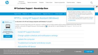 
                            7. HP PCs - Using HP Support Assistant (Windows) | HP® ...