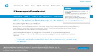 
                            3. HP PCs - Verwalten von Benutzerkonten und Anmeldungen (Windows ...