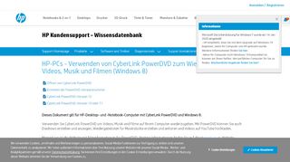 
                            11. HP-PCs - Verwenden von CyberLink PowerDVD zum Wiedergeben ...