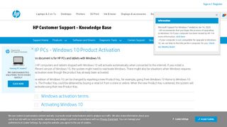 
                            12. HP PCs - Windows 10 Product Activation | HP® Customer Support