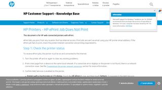 
                            8. HP Printers - HP ePrint Job Does Not Print | HP® Customer Support