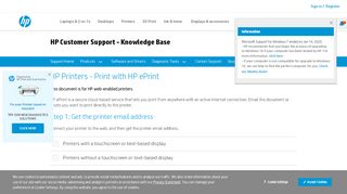 
                            8. HP Printers - Printing with HP ePrint | HP® Customer Support