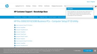 
                            9. HP Pro 3000/3010/3080 Business PCs - Computer Setup (F10) Utility ...