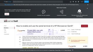 
                            8. hp proliant - How to enable and use the serial terminal of a HP ...