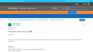 
                            6. HP Quality Center Error Login - Micro Focus Community