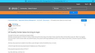 
                            3. HP Quality Center takes too long to login - Micro Focus Community