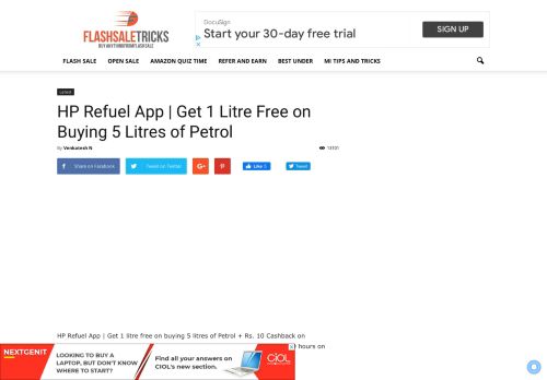 
                            10. HP Refuel App | Get 1 Litre Free on Buying 5 Litres of Petrol ...