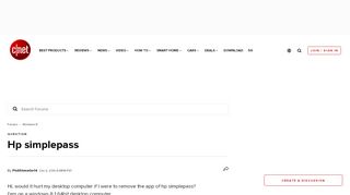 
                            13. Hp simplepass - Forums - CNET