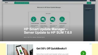 
                            7. HP Smart Update Manager – Server Update to HP SUM 7.6.0 ...