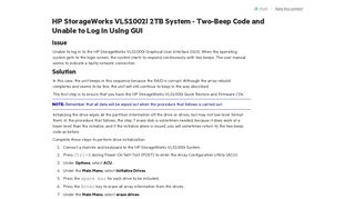 
                            10. HP StorageWorks VLS1002i 2TB System - Two-Beep Code and ...