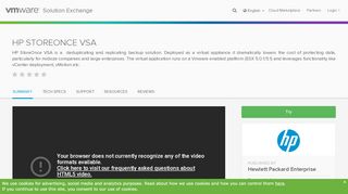 
                            8. HP StoreOnce VSA - VMware Solution Exchange