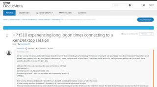 
                            10. HP t510 experiencing long logon times connecting to a XenDesktop ...