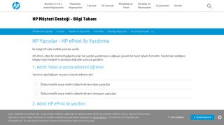 
                            2. HP Yazıcılar - HP ePrint ile Yazdırma | HP® Müşteri Desteği