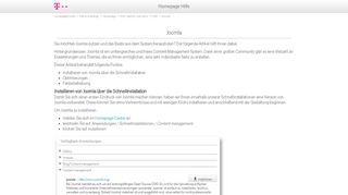 
                            3. HPC » Joomla - HomepageCenter - Telekom