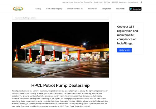 
                            12. HPCL Petrol Pump Dealership - Starting Petrol Pump - IndiaFilings