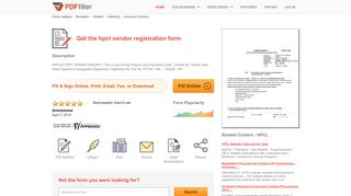 
                            11. Hpcl Vendor Registration Form - Fill Online, Printable, Fillable, Blank ...