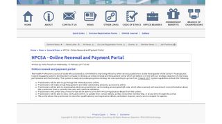 
                            9. HPCSA - Online Renewal and Payment Portal | OHASA