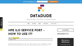 
                            10. HPE iLO Service port – How to use it? – d8taDude