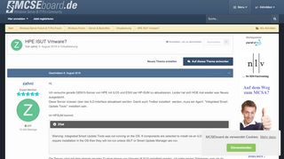 
                            13. HPE ISUT Vmware? - Virtualisierung - MCSEboard.de