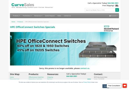 
                            10. HPE OfficeConnect Switches Specials | CurveSales.com