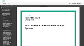 
                            12. HPE OneView 4.1 Release Notes for HPE Synergy - HPE Support ...