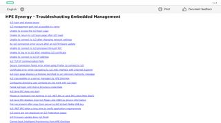 
                            11. HPE Synergy - Troubleshooting Embedded Management