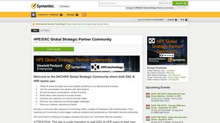 
                            3. HPE/DXC Global Strategic Partner Community | Symantec Connect