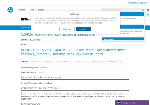 
                            10. HPSBPI02698 SSRT100404 Rev. 2: HP Easy Printer Care-Software ...