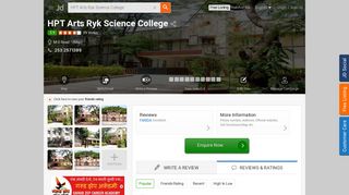 
                            11. HPT Arts Ryk Science College, M G Road - Colleges in Nashik - Justdial