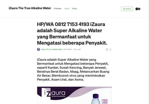 
                            9. HP/WA 0812 7153 4193 iZaura adalah Super Alkaline Water yang ...