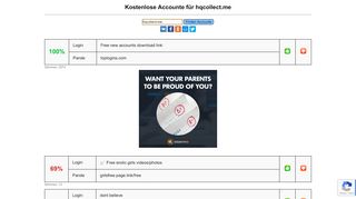 
                            1. hqcollect.me - kostenlose Accounte, Parolen und Logine