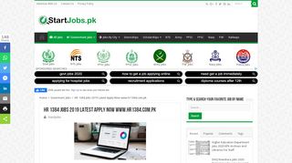 
                            5. HR 1384 Jobs 2018 Latest Apply Now Online www.hr1384 ...