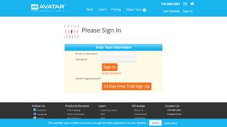 
                            3. HR Avatar Account Sign-In