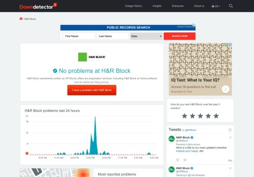 
                            13. H&R Block down? Current outages and problems | Downdetector