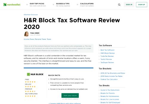 
                            11. H&R Block Tax Software Review 2019 - NerdWallet