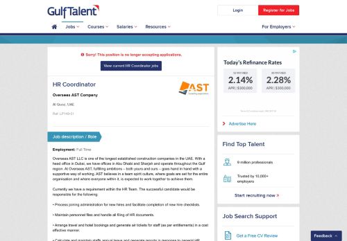 
                            7. HR Coordinator | Jobs in Al Quoz, UAE by Overseas AST ...