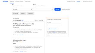 
                            13. HR Google Jobs - March 2018 | Indeed.com.ph