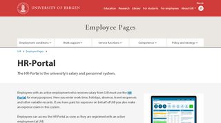 
                            3. HR-Portal | Employee Pages | University of Bergen