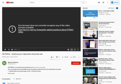 
                            8. HR PORTAL : Interfaccia per il dipendente del portale web - YouTube