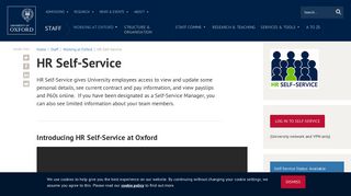 
                            6. HR Self-Service | University of Oxford